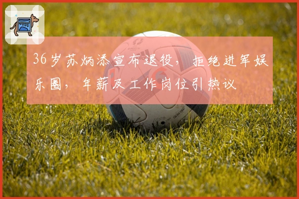 36岁苏炳添宣布退役，拒绝进军娱乐圈，年薪及工作岗位引热议